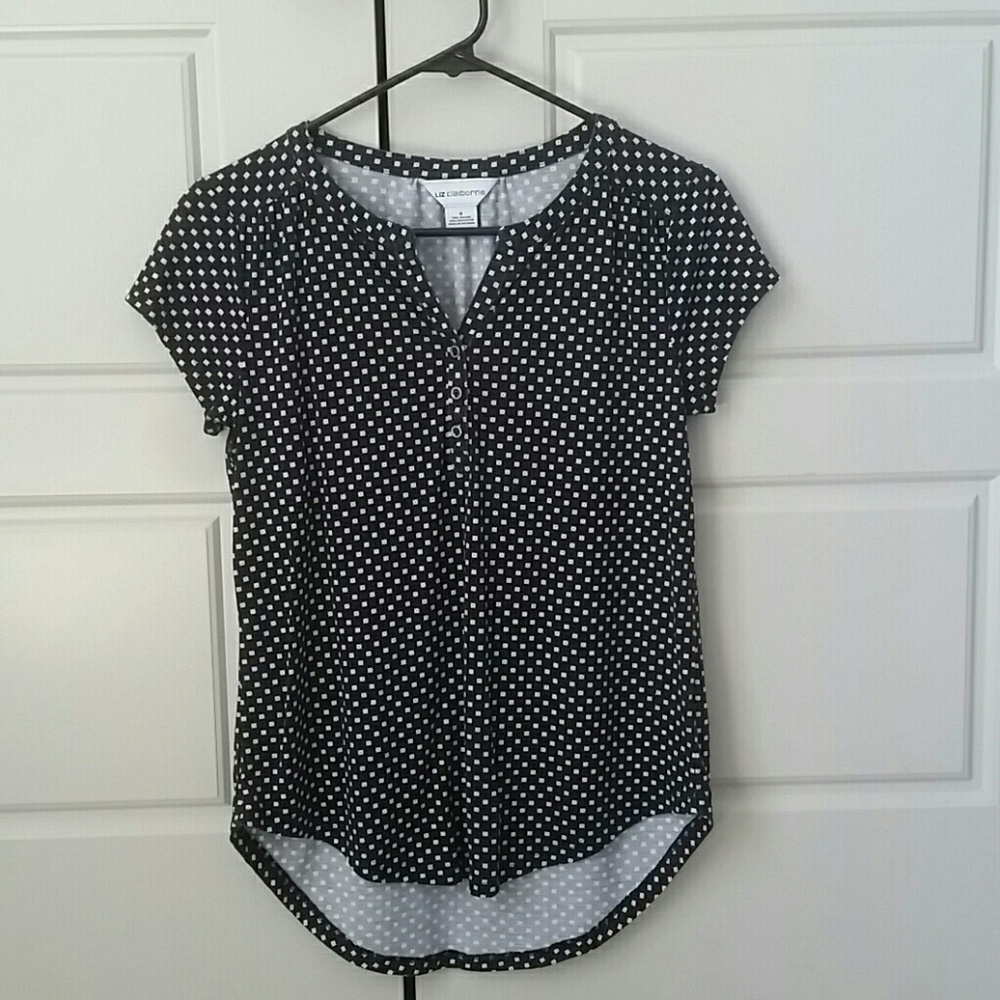 Black and white floral top